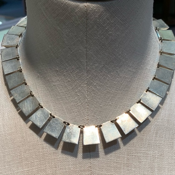 Beautiful Mexican Silver and Turquoise Necklace - Picture 6 of 6